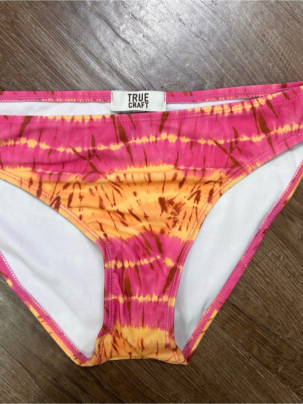 True Craft Tie-Dye Bikini Bottoms - Pink, Orange, Brown